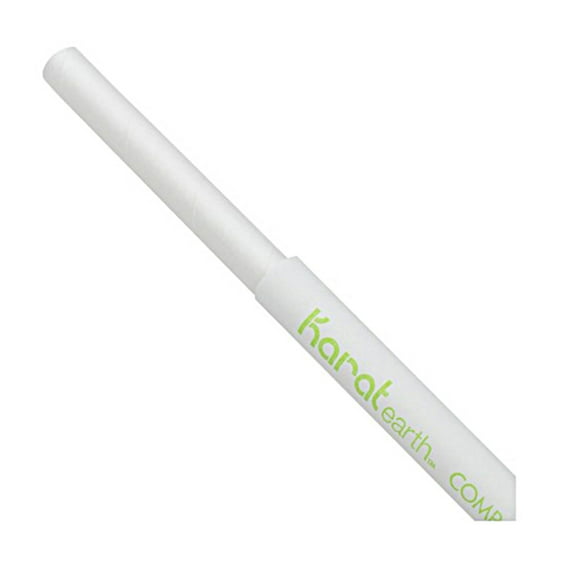 Karat Earth 7.75" Giant Paper Straw (7mm) Wrapped - White - 2,000 ct