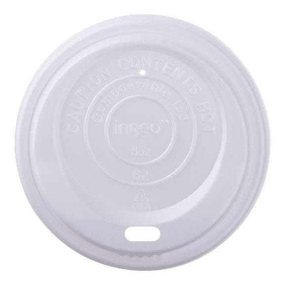 Karat Earth 8oz Compostable Sipper Dome Lids (80mm) - 1,000 ct