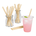 thumbnail image 1 of Karat Earth Bamboo Fiber Cocktail 5.5'' Straw, Natural - Bag of 250 pcs, 1 of 9