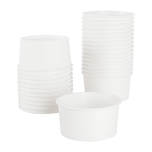 Karat Earth Eco-Friendly 6oz Paper Cold/ Hot Food Container (90.8mm) , White - 1,000 ct