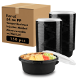 thumbnail image 1 of Karat Injection Black Moldable Tamper Food Container with Clear Lid, 1 of 7