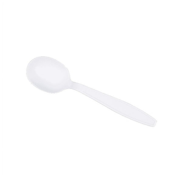 Karat PP Plastic Heavy Weight Soup Spoons - White - Wrapped - 1,000 ct