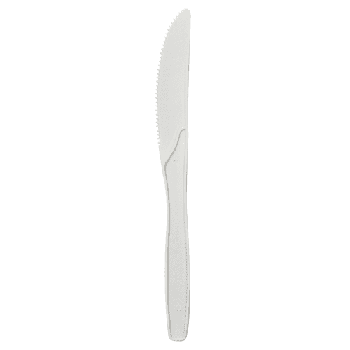 Karat PP Plastic Medium Heavy Weight Knives Bulk Box - White - 1,000 ct