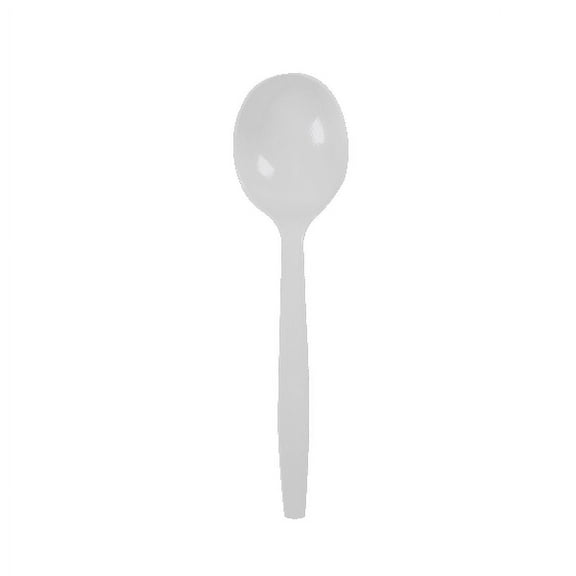 Karat PP Plastic Premium Extra Heavy Soup Spoon - White - 1,000 ct