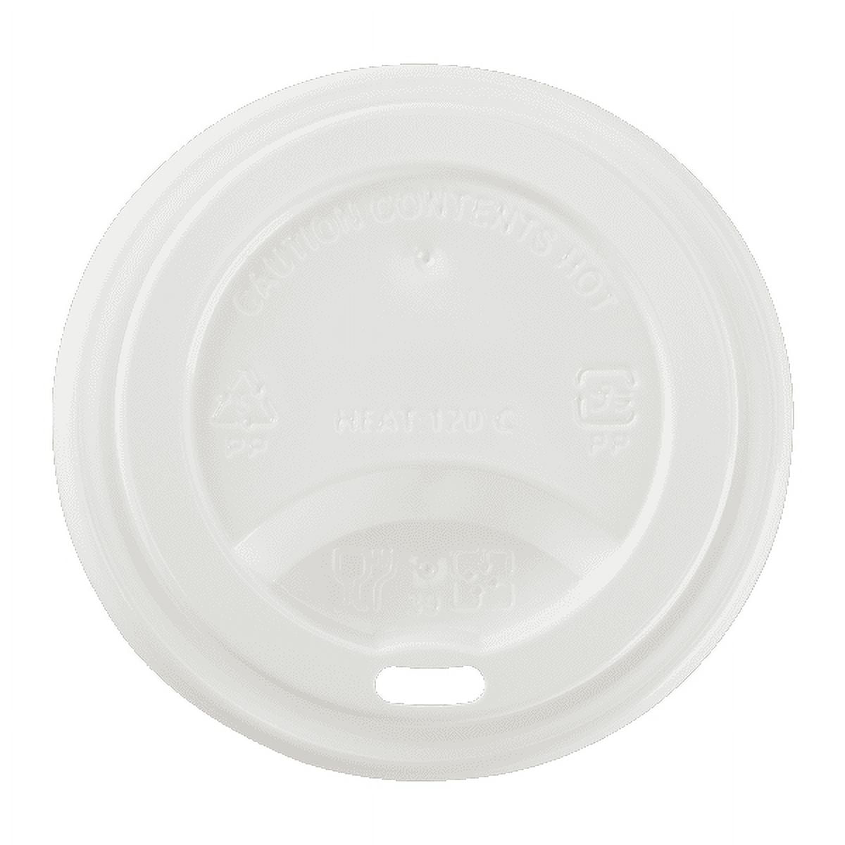 Coppetta Round White Paper To Go Cup Lid - Fits 5 oz - 3 1/2 x 3 1