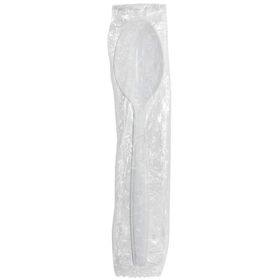 Karat PS Plastic Extra Heavy Weight Tea Spoons - White - Wrapped - 1,000 ct