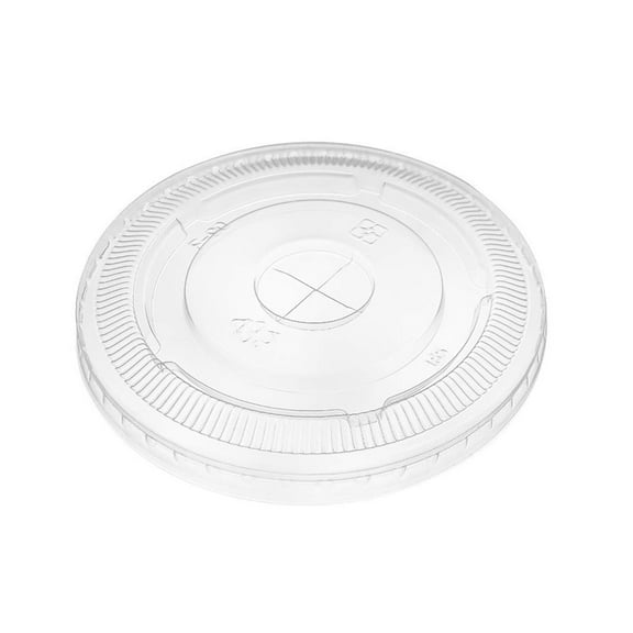Karat Plastic Flat Lids w/ Straw for 12-22oz Paper Cold Cups, 1,000 Count
