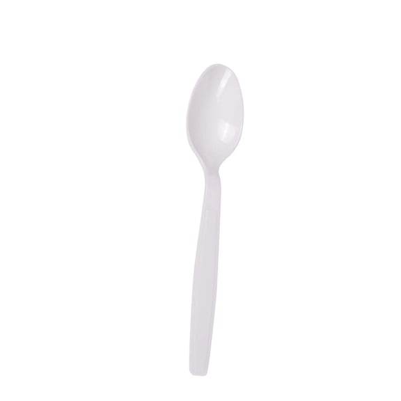 Karat PS Plastic Extra Heavy Weight Tea Spoons - White - 1,000 ct