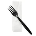 thumbnail image 1 of Karat Polypropylene Heavy Duty Disposable Forks Napkin, Black, 500 Count, 1 of 6