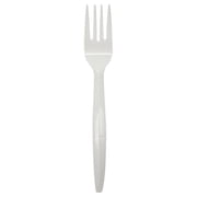 Karat Polypropylene Plastic Medium-Heavy Weight Disposable Forks, White, 1000 Count