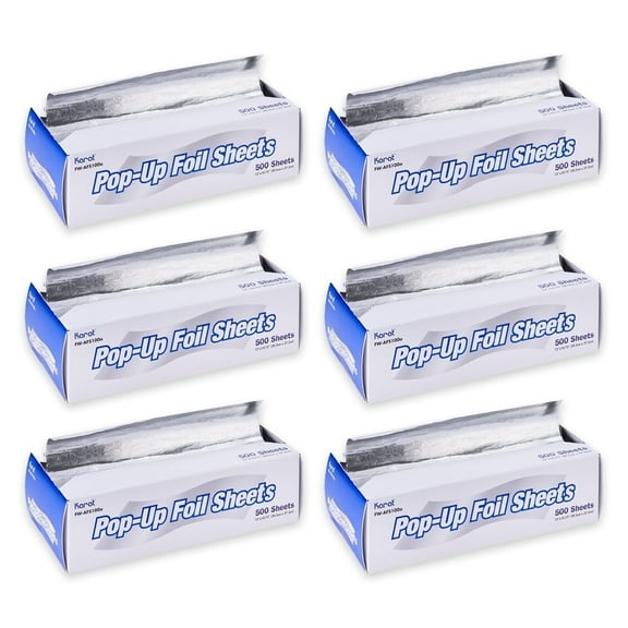 Karat Pop-up Standard Aluminum Foil Sheets - 3,000 Sheets (500 x 6) - 10.75" x 12"