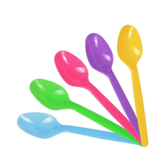 Karat Rainbow Plastic Heavy Weight Tea Spoons, 1000 pieces
