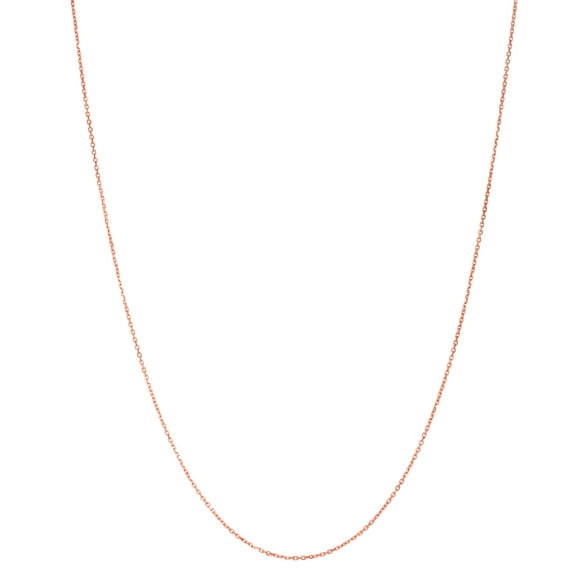 Karat Rush 14KT 20in Rose Gold Diamond Cut/ Classic Cable Chain with Spring Ring Clasp. Adult Female. No stones