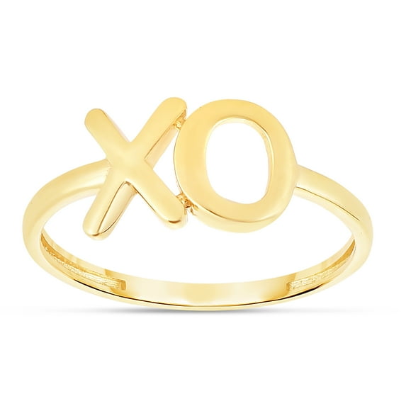 Karat Rush 14KT Yellow Gold 1.5mm "XO" Ring