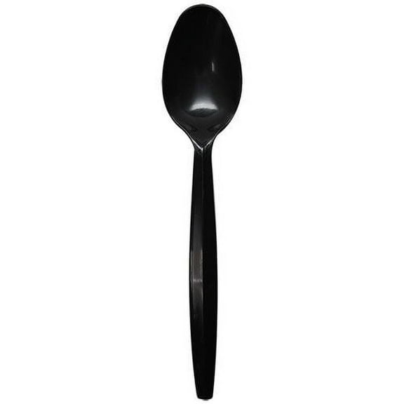 Karat U2013B PP Plastic Medium Heavy Weight Tea Spoons Bulk Box - Black - 1,000 ct