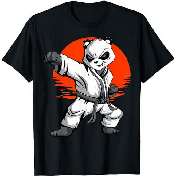 Karate Black Belt Panda Lover Martial Arts Japanese Sport T-Shirt