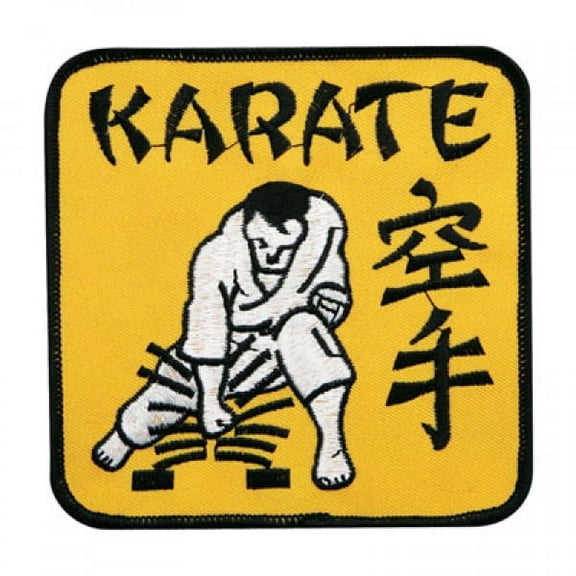 Karate Breaking Board Martial Arts Patch, 4"