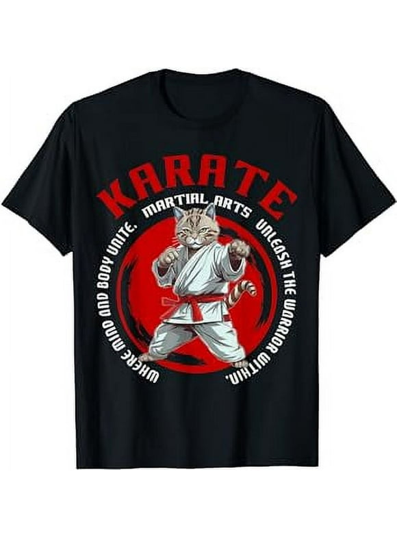 Karate Cat Warrior Martial Art Karate Cat for kids T-Shirt