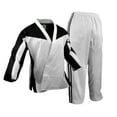 thumbnail image 1 of Karate Demo Gi Team Uniform Freestyle Competition Martial Arts Suits White with Black Trim (7), 1 of 2