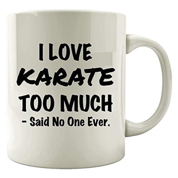 Karate Design Gift - I Love Karate Too Much - Sports Present - Martial Art - Kung Fu Theme - Colored Mug