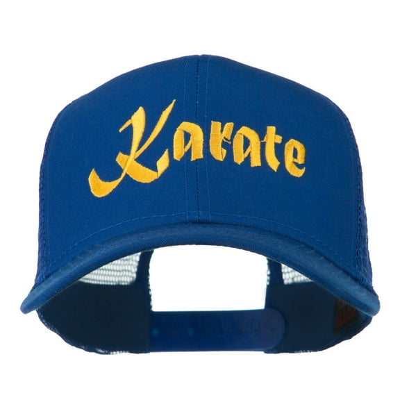 Karate Embroidered Mesh Trucker Cap - Royal OSFM