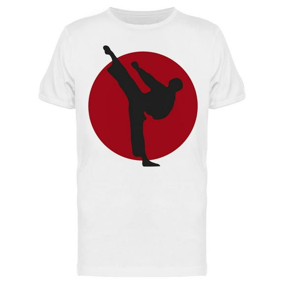 Karate Fighter Silhouette Design T-Shirt Men -Image by Shutterstock, Male Medium