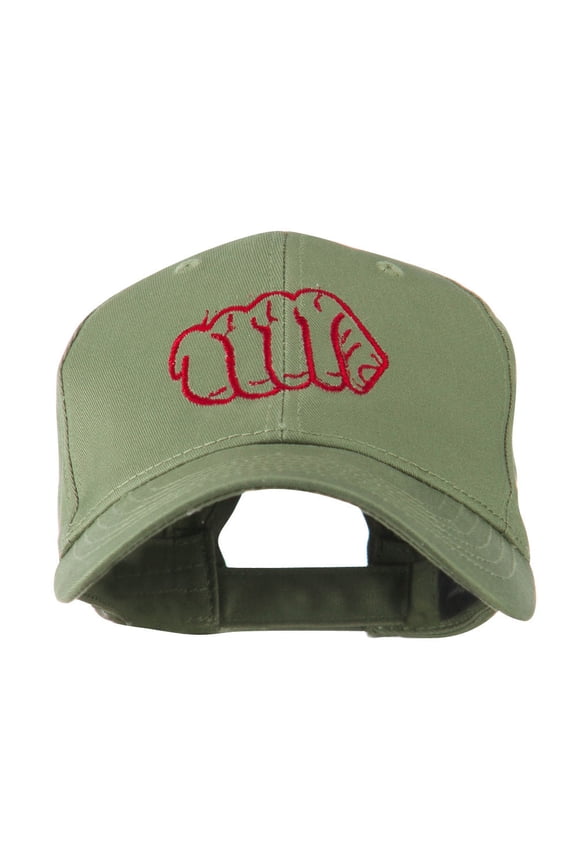 Karate Fist Sports Embroidered Cap - Olive OSFM