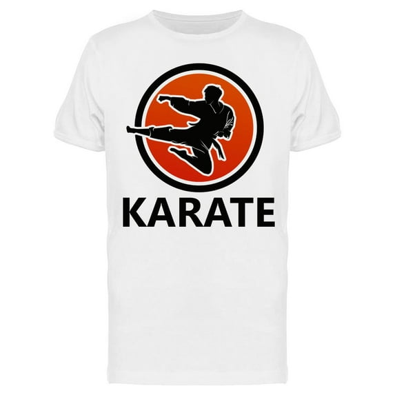 Karate Flying Kick Design T-Shirt Men -Image by Shutterstock, Male x-Large
