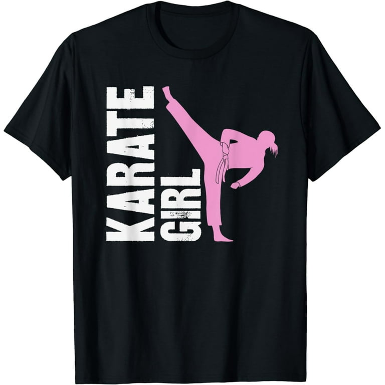 Cute Colorful Girl Karate Martial Arts Pop Type Art T-Shirt Cute Colorful Girl Karate Martial Arts Pop Type Art T-Shirt