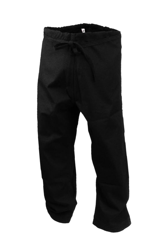 Karate Heavy W't 12 OZ 100% Cotton Uniform Pants Only Preshrunk Martial Arts Black Gi Pants