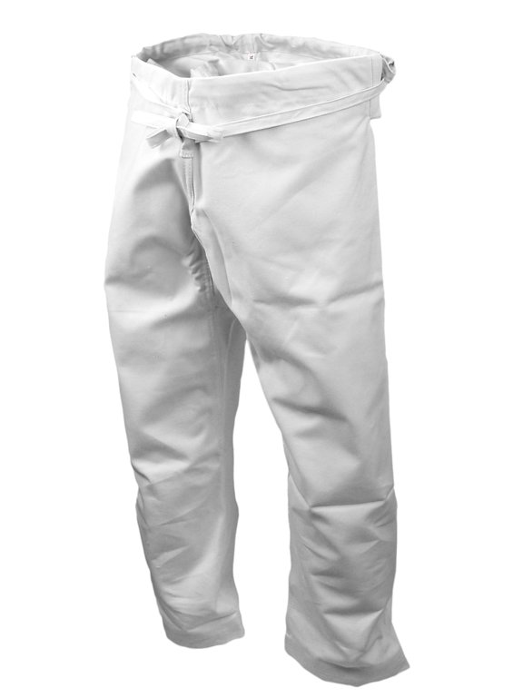 Karate Heavy W't 12 OZ 100% Cotton Uniform Pants Only Preshrunk Martial Arts White Gi Pants