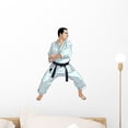 thumbnail image 1 of Karate Illustration Wall Decal by Wallmonkeys Peel and Stick Graphic (18 in H x 12 in W) WM102874, 1 of 4