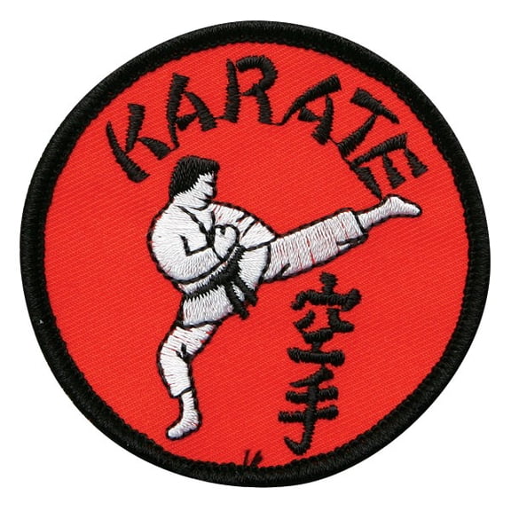 Karate Kick Martial Arts Uniform Patch, 3"