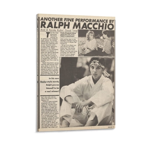 The Karate Kid 1984 Movie Poster Ralph Macchio Poster Print Photo Art Painting Canvas Poster Home Decorative Bedroom Modern Decor Posters Gifts 12x18inch(30x45cm)