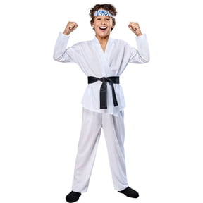Karate Kid Classic Miyagi-Do Dojo Daniel Larusso Costume for Kids by Rubies, Boys Large