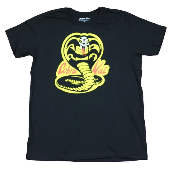 Karate Kid Mens T-Shirt - Cobra Kai Classic Snake Logo Image (2X-Large)