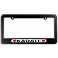thumbnail image 1 of Karate Love with Hearts License Plate Tag Frame, Black Color, 1 of 1