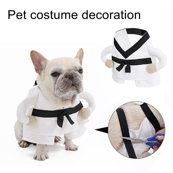 Karate Master Dog Costume, Traditional Martial Arts Outfit with Secure Straps for Halloween and Costume Contests