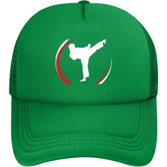 Karate Mesh Hats Foam Trucker Hat Snapback Adjustable Size