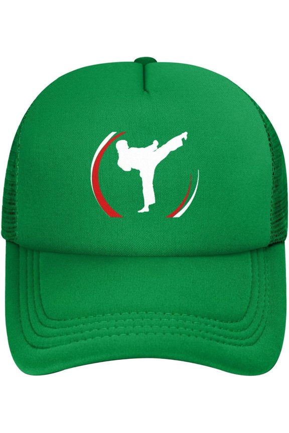 Karate Mesh Hats Foam Trucker Hat Snapback Adjustable Size
