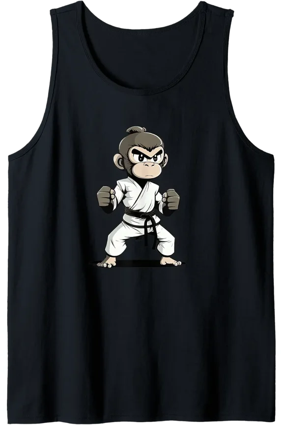 Karate Monkey - Japanese Karateka Martial Arts Tank Top Size S-3XL