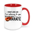 thumbnail image 1 of Karate Mug, Thinking About Karate, Martial Arts Mug, Karate Coffee Cup, Black Belt Mug, Gift For Him, Karate Gift, Martial Arts Coffee Cup, RED, 1 of 1