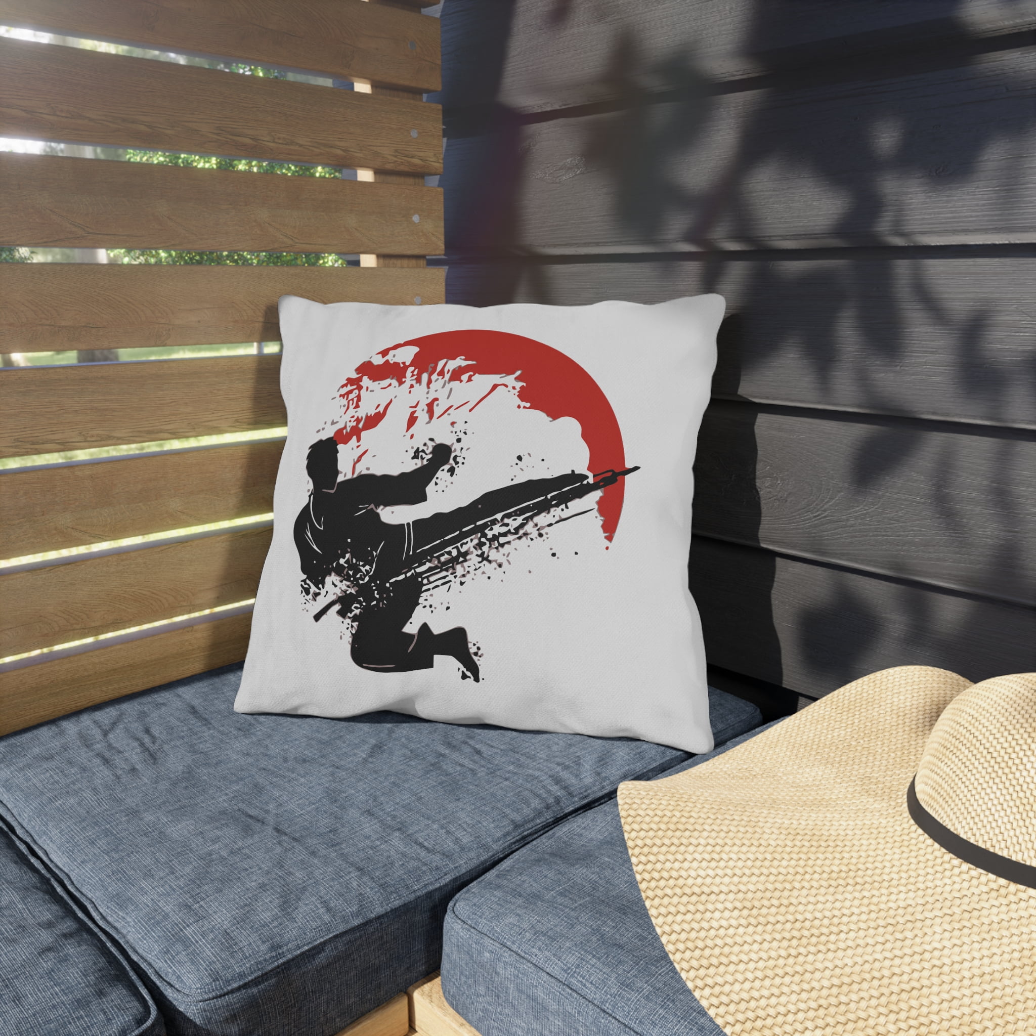 Karate Outdoor Pillows, deck pillow, patio pillows, home decor