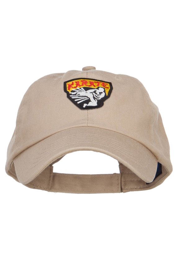 Karate Patched Low Pet Spun Cap - Khaki OSFM