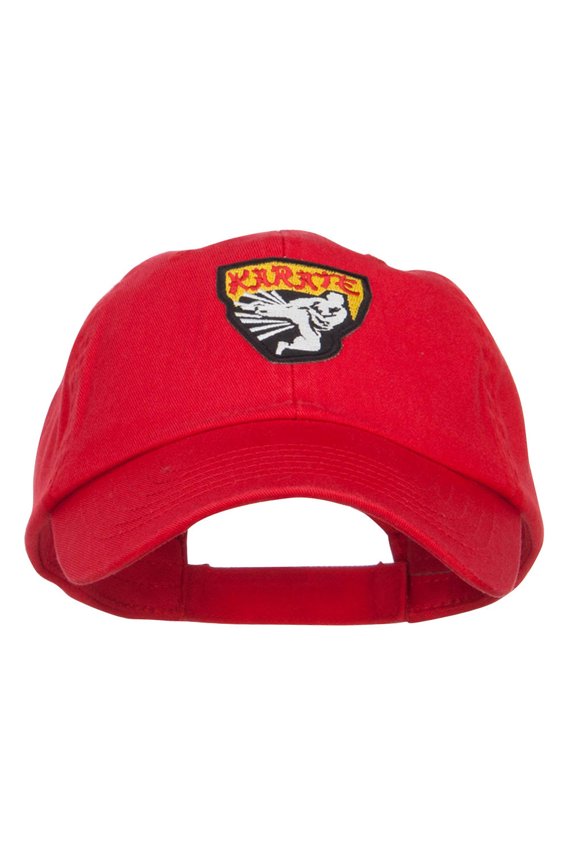 Karate Patched Low Pet Spun Cap - Red OSFM