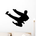 thumbnail image 1 of Karate Silhouette Wall Decal by Wallmonkeys Peel and Stick Graphic (24 in W x 17 in H) WM206706, 1 of 4