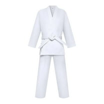 Karate Suit GI Aikido Training Adult Student Uniform Set (White XXXXL)