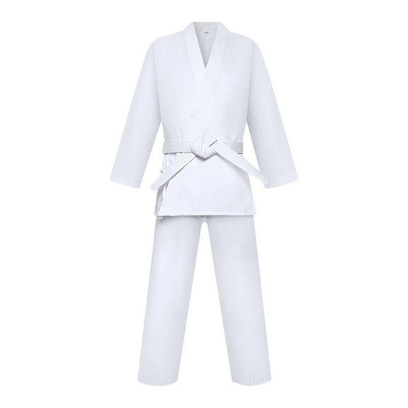 Karate Suit GI Aikido Training Adult Student Uniform Set (White XXXXL)