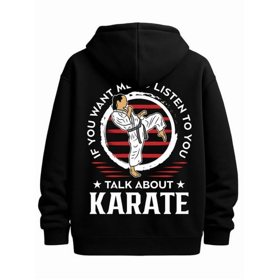 Karate Talk Hoodie hoodies & sweatshirt for men machine washable black Perfect for Christmas, helloween, birthday Cool Hoodies,Funny Hoodies,Sweatshirt spring Trendy Unisex hoodie