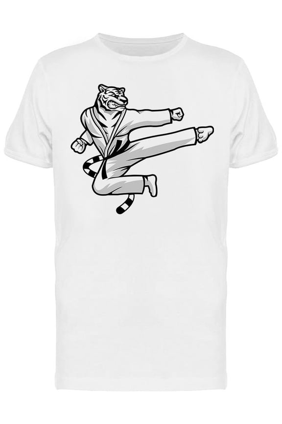 Karate Tiger Design T-Shirt Men -Image by Shutterstock, Male x-Large